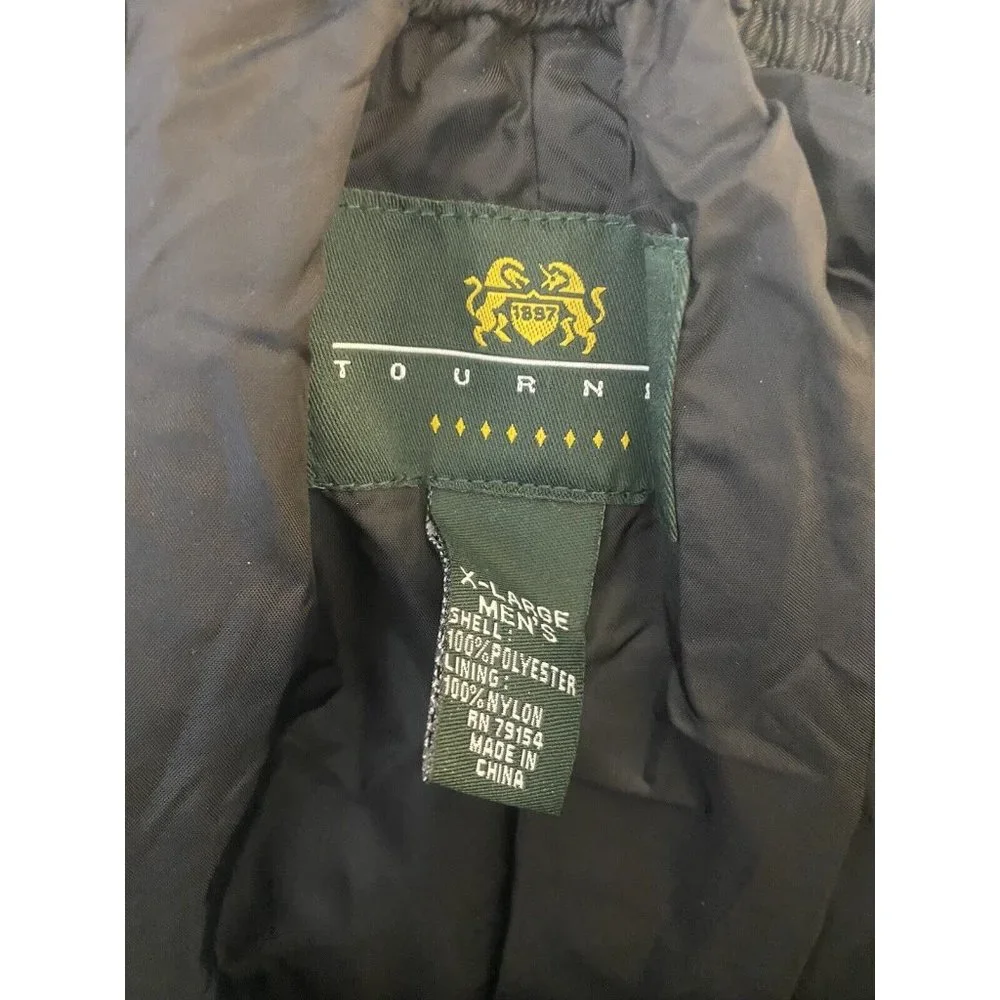 Tourney Nylon Waterproof Pants Mens Size XL Black Golf Elastic Waist Convertible